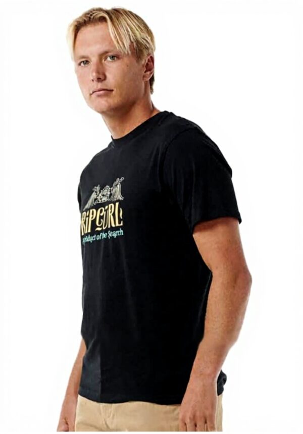 Rip Curl T-shirt Uomo Nero Horizon Front Print L