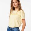 Maglietta Rip Curl Donna Re-Entry W T-shirt sportiva Giallo-2