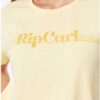 Maglietta Rip Curl Donna Re-Entry W T-shirt sportiva Giallo-3