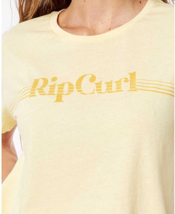 Maglietta Rip Curl Donna Re-Entry W T-shirt sportiva Giallo-3