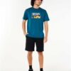 Maglietta Uomo Rip Curl Surf Revival Swirl Tee Oceano-5