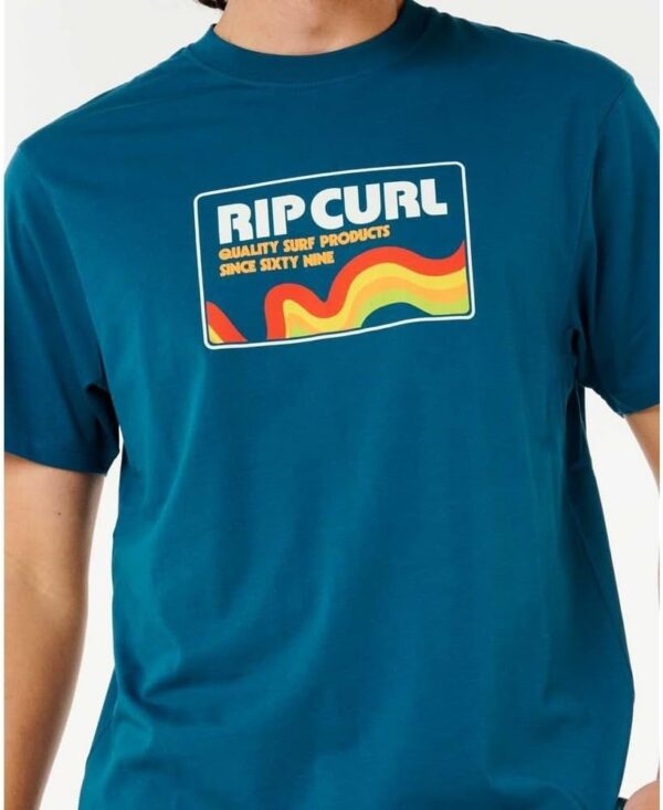 Maglietta Uomo Rip Curl Surf Revival Swirl Tee Oceano-4