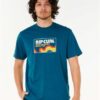 Maglietta Uomo Rip Curl Surf Revival Swirl Tee Oceano-2