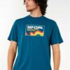 Maglietta Uomo Rip Curl Surf Revival Swirl Tee Oceano-3