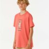Maglietta Uomo Rip Curl Lost Island Arancione T-shirt-2