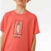 Maglietta Uomo Rip Curl Lost Island Arancione T-shirt-3