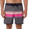 Pantaloncini da bagno uomo RIP CURL nero rosa blu liscio-0