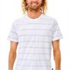 T-shirt Uomo RIP CURL Manica Corta Strisce Design