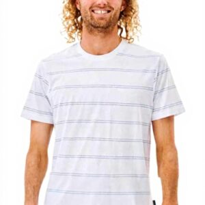 T-shirt Uomo RIP CURL Manica Corta Strisce Design