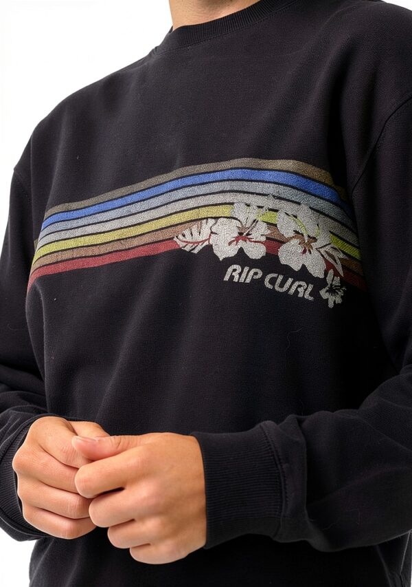 Maglietta Donna Rip Curl Nero Slavato 100% Cotone Comoda-2