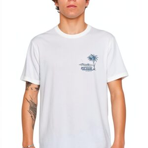 T-shirt Uomo Rip Curl Bianco Maglietta Casual Cotone-0